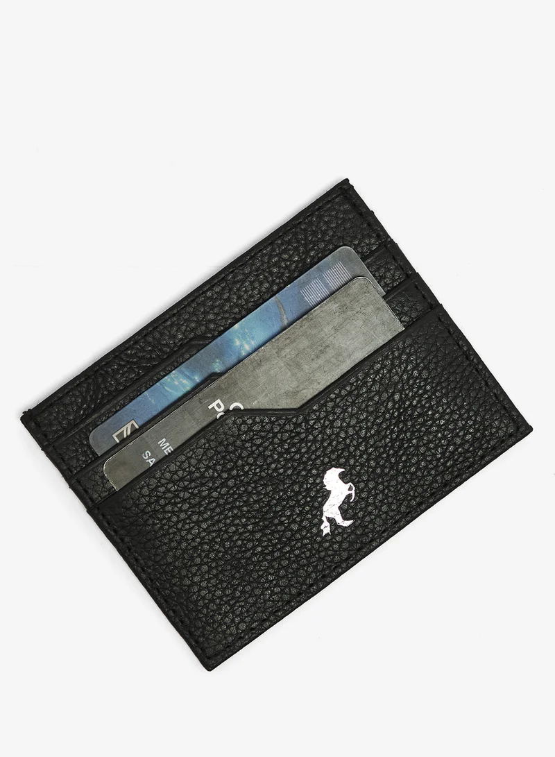 روبرت وود حافظة بطاقات بشعار حصان من الجلد الأصلي